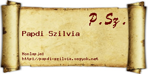 Papdi Szilvia névjegykártya